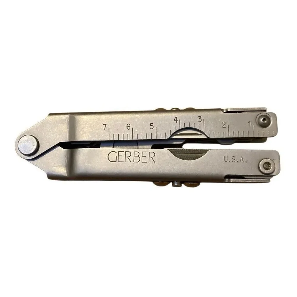 Gerber 55800 Multi-Plier Stainless Finish Bit Driver Bits Cloth‎ Sheath USA Rare
